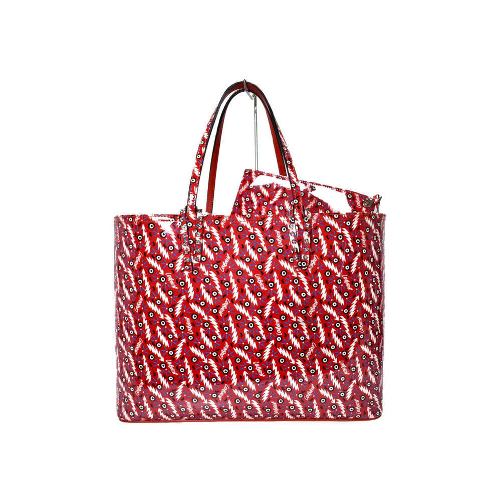 Christian Louboutin Cabata Tote Bag Red Patent Vernis Leather Studs